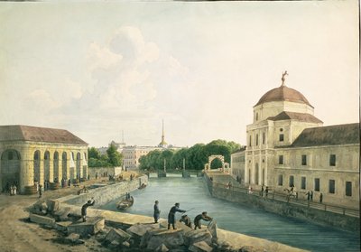View of the Moika River by the Imperial Stables, 1809 by Andrei Yefimovich Martynov